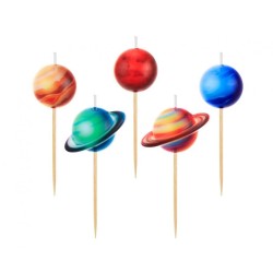 Space Planet Planet Cake Candle, Candle Set of 5