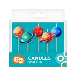 Space Planet Planet Cake Candle, Candle Set of 5