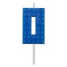 Blocks Blue Blocks Building block number candle, 0 Blue candle