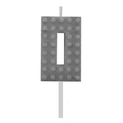 Blocks Grey Blocks Building Block Number 0 Grey Cake Candle