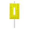 Blocks Yellow Blocks Building Block Number 0 Yellow Cake Candle, numerical candle