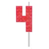 Blocks Red Blocks Building block number 4 Red cake candle