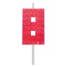 Blocks Red Blocks Building Block Number Candle 8 Red, Birthday Candle