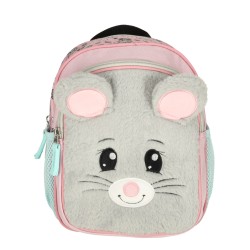Sac à dos de maternelle 10,5 pouces souris bleu-gris
