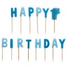 Happy Birthday First Birthday Boy Cake Candle Set, 14 pieces