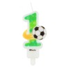 Football Ball Number 1 candle, birthday candle