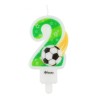 Football Ball Number 2 candle, cake candle