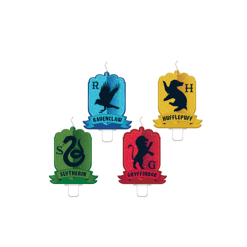 Harry Potter Houses cake candle, candle set 4 pcs