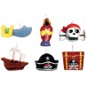 Pirate Map mini birthday candle set, 6 pcs