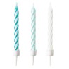 Colour Aqua Glamor cake candle, 10-piece candle set