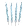 Colour Spiral Blue Birthday Candle Set, 12 pcs