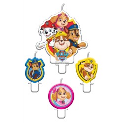 Bougie à gâteau Paw Patrol Heroes, lot de 4