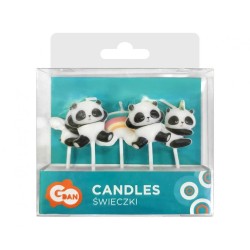 Animals Cute Panda cake candle, candle set 5 pcs