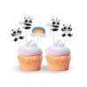 Animals Cute Panda cake candle, candle set 5 pcs