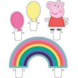 Peppa Pig Confetti cake candle, 4-piece candle set