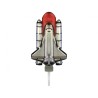 Space Metallic Rocket cake candle