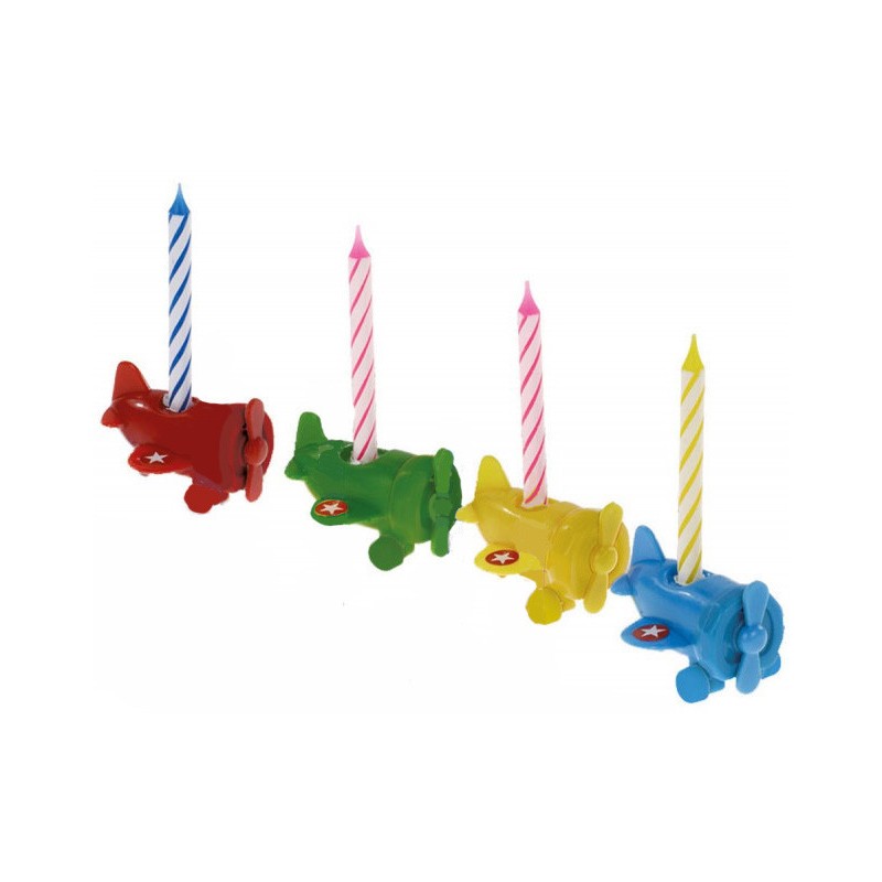 Plane colorful birthday candle set