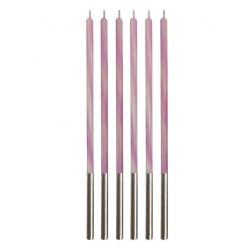 Colour Candy Pink Pink Birthday Candle Set, 6 pcs