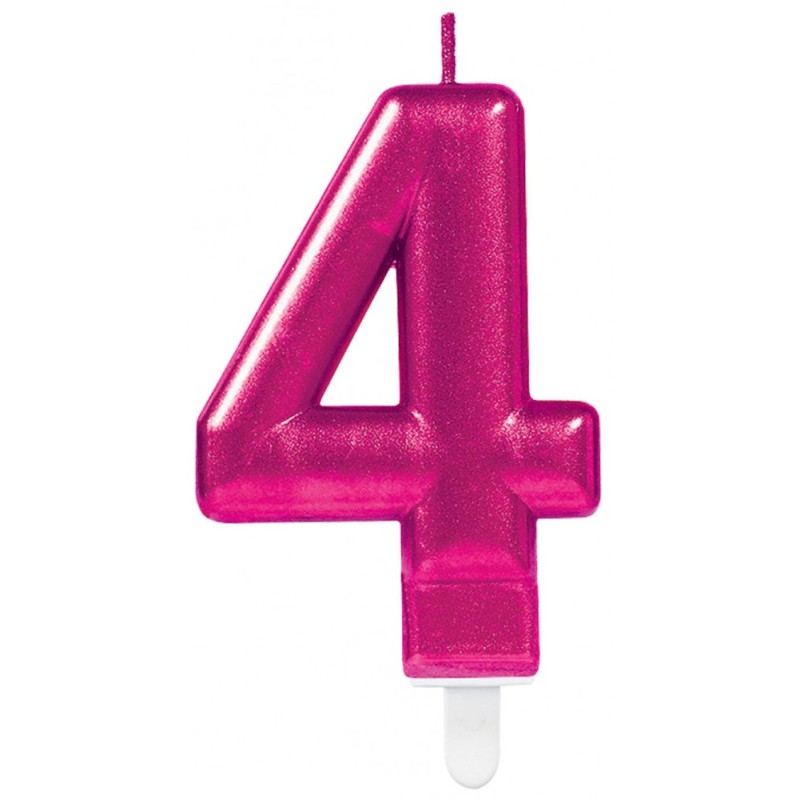 Number Pink Pink Number Candle - 4