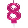 Number Pink Pink number candle 8 birthday candle