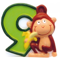 Safari birthday candle, number candle 9