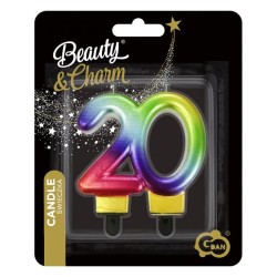 Colour Galaxy Number 20 birthday candle