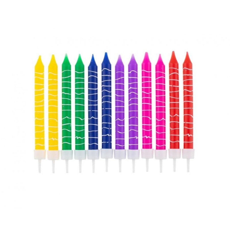 Colour Crayons birthday candle, candle set 12 pcs