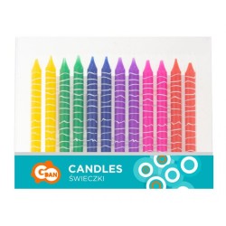 Colour Crayons birthday candle, candle set 12 pcs