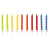 Colour Happy Birthday cake candles, set of 24 candles