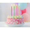 Bougies d'anniversaire Color Neon Mix, lot de bougies, 10 pièces