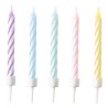 Colour spiral birthday candle, candle set 10 pcs