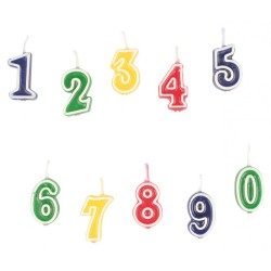 Colour number candle 0-9