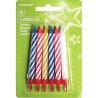 Colour birthday candle set, 12 pcs