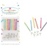 Colour birthday candle set, 20 pcs