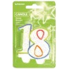 Colour Birthday Candle, Number Candle 18