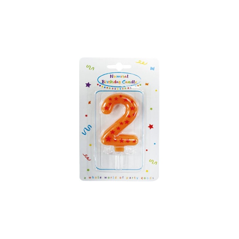 Colour cake candle, number candle 2