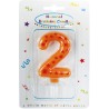 Colour cake candle, number candle 2