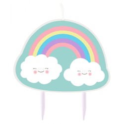 Rainbow Rainbow and Cloud and Cloud birthday candle 8.5 cm