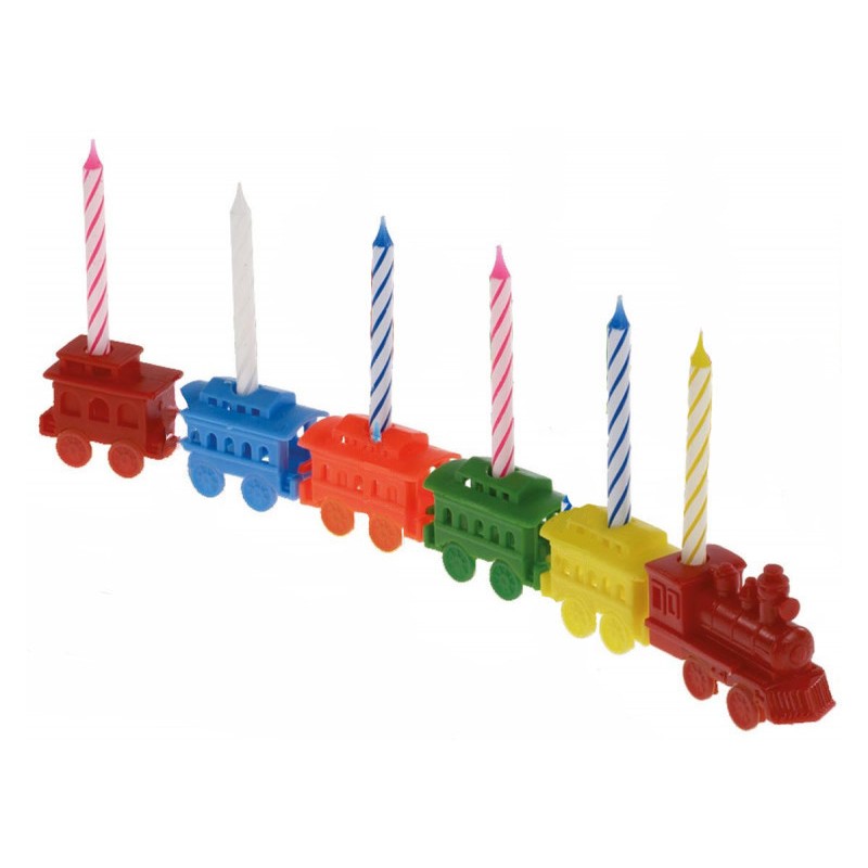 Train colorful cake candle, candle set