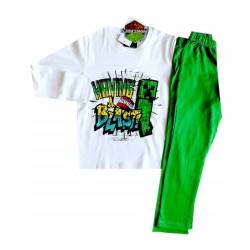 Minecraft children's long pajamas 6-12 years