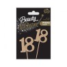 Happy Birthday Gold Gold 18 Decorative Sticks Set of 6