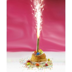 Happy Birthday Gold Gold Cake Firework 12 cm 2 pcs