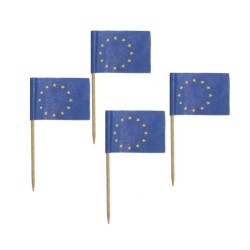 Lot de 144 bâtons de décoration pour drapeau de l'UE