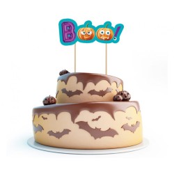 Décoration de gâteau Halloween Boo 18 cm