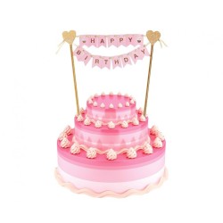 Happy Birthday Happy Birthday Light pink cake decoration 25 cm