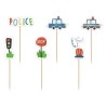 Police Beep decorative stick set of 6