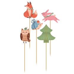 Christmas Winter Woodland Winter woodland decorative stick pack of 10