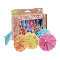 Bâtons de décoration de cocktail en forme de parapluie coloré avec parapluie 100 pièces