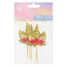 Unicorn Rose decorative stick pack of 6