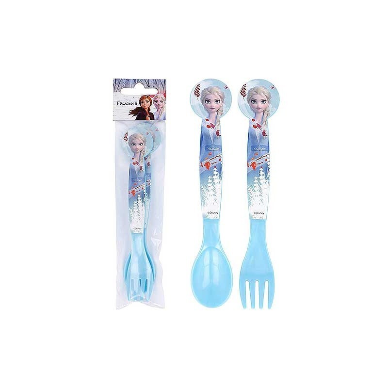 Ensemble de couverts en plastique Disney Frozen Elsa - 2 pièces